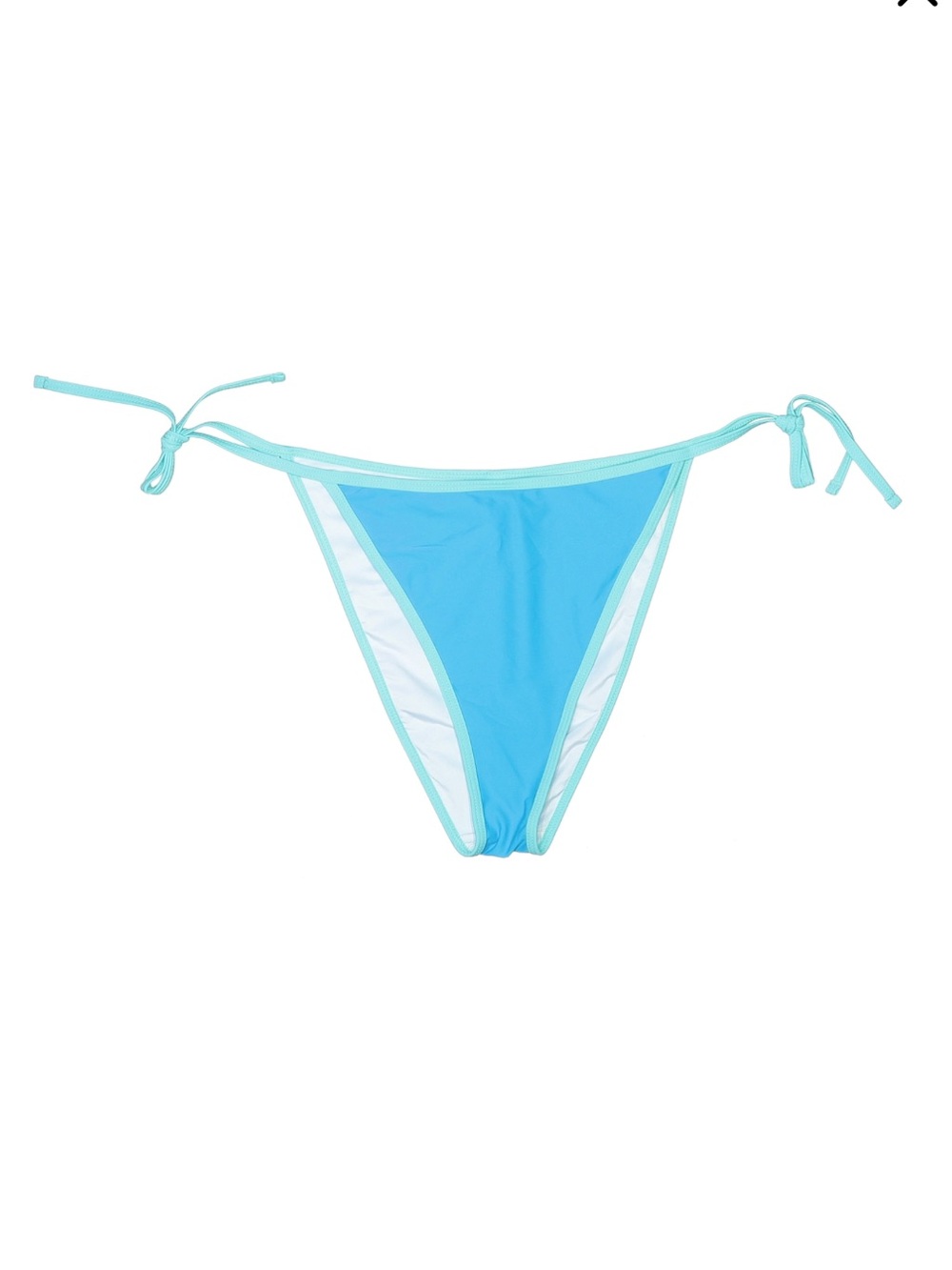 NWOT - Tempt Me Tie-Side Aqua & Blue Women's Swim Bikini Bottom